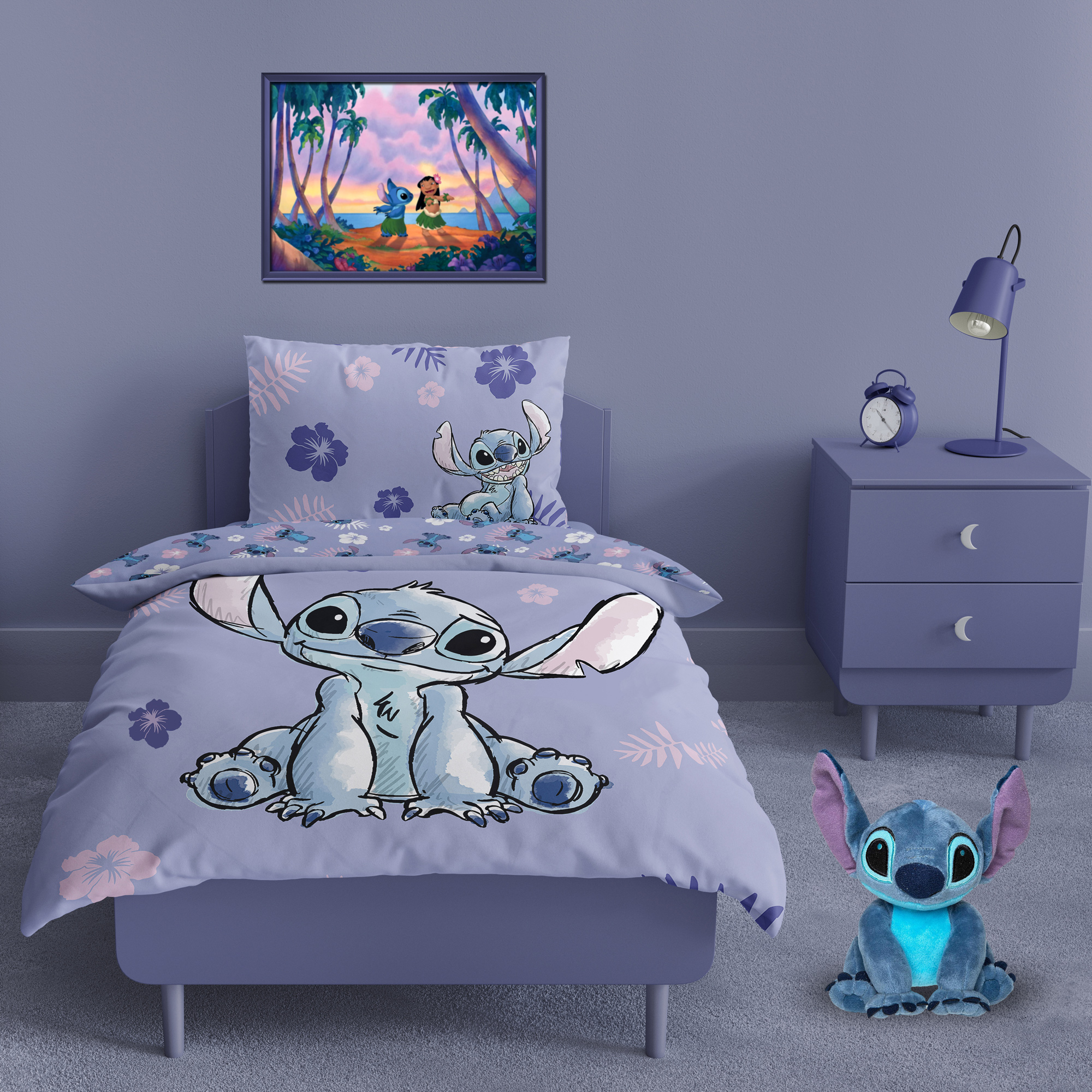 Disney Lilo and Stitch Bedding Single or Double Duvet Cover Set Reversible with Pillow Case